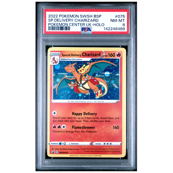 Special Delivery Charizard (SWSH075) · PSA 8 - Sword & Shield Black Star Promo